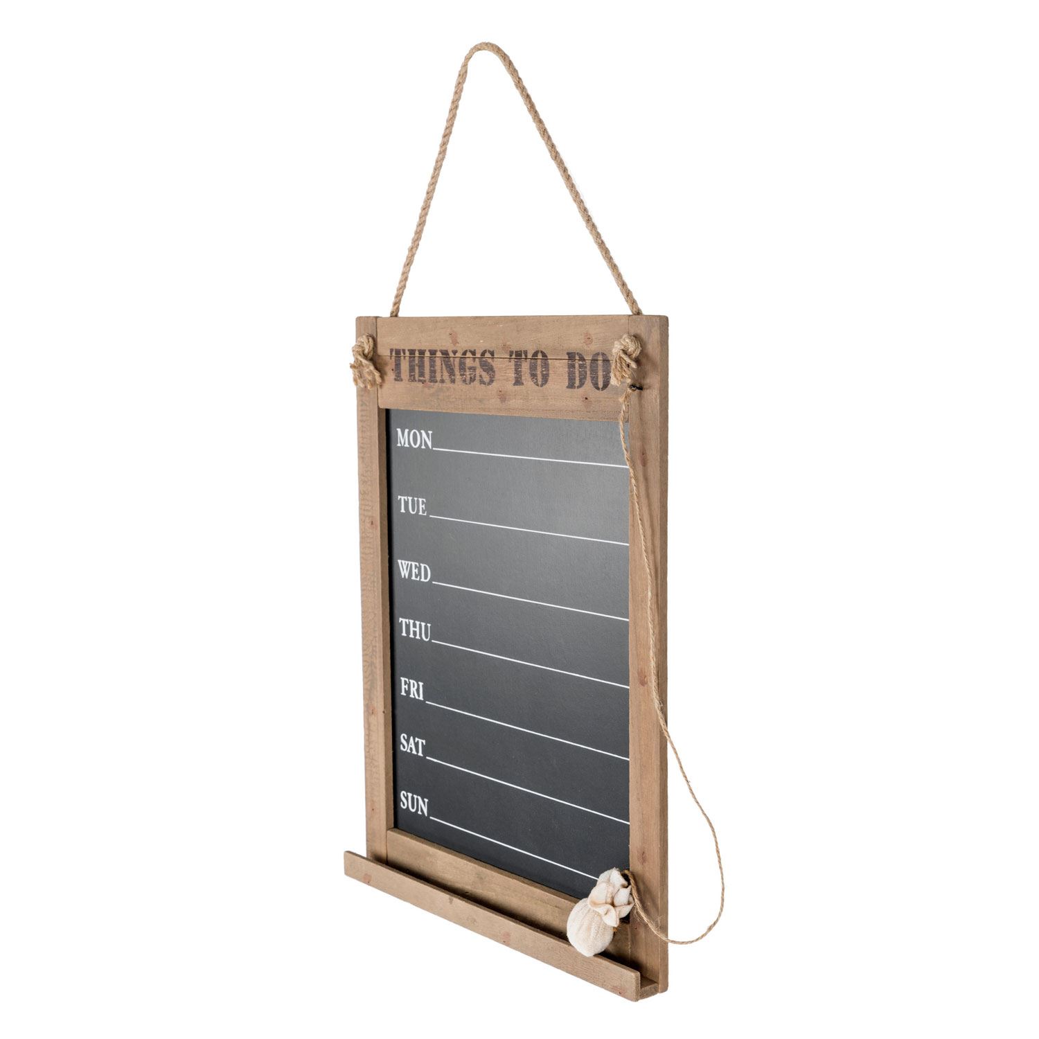 Wooden Frame Hanging Blackboard Weekly Planner Memo Board Home Office