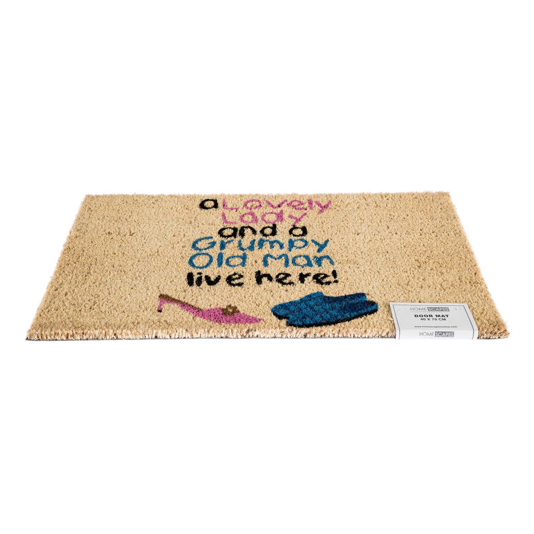 Novelty Natural Coir Door Mat Heavy Duty Indoor Outdoor Floor Entrance