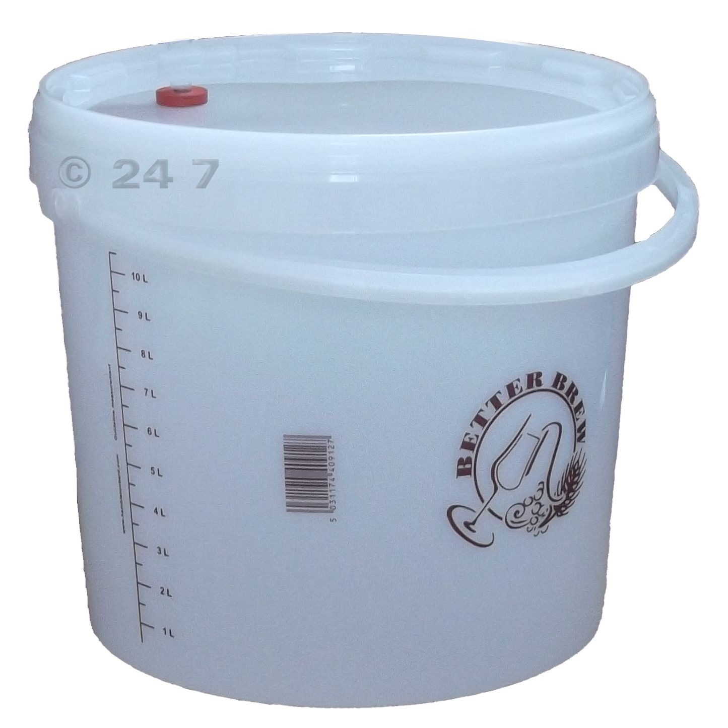 12.5L Fermenter Bucket with Lid Fermentation Vessel Homebrew Beer Wine