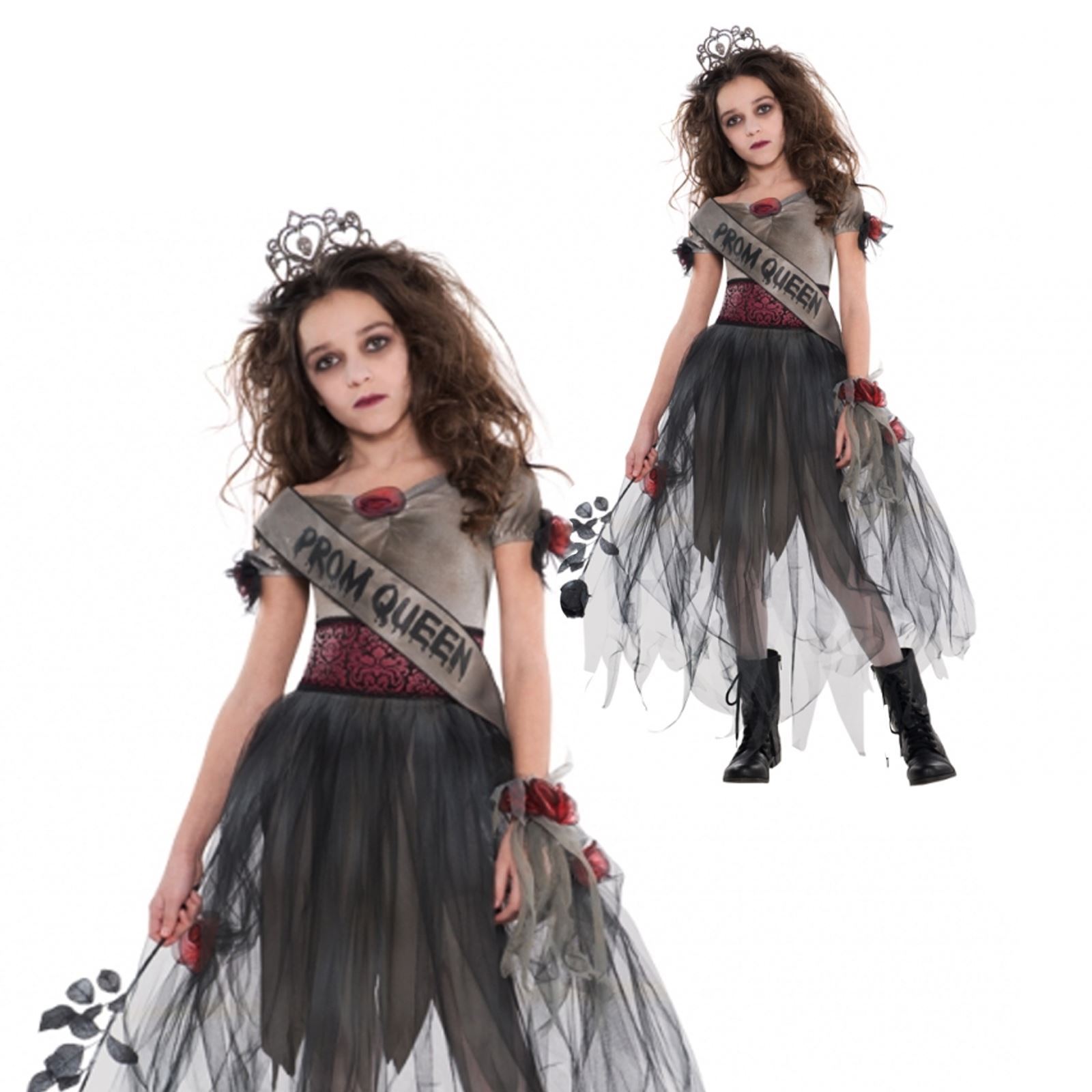 Mädchen Teen Kinder Zombie Prom Queen Halloween Zombie Kostüm Kleid