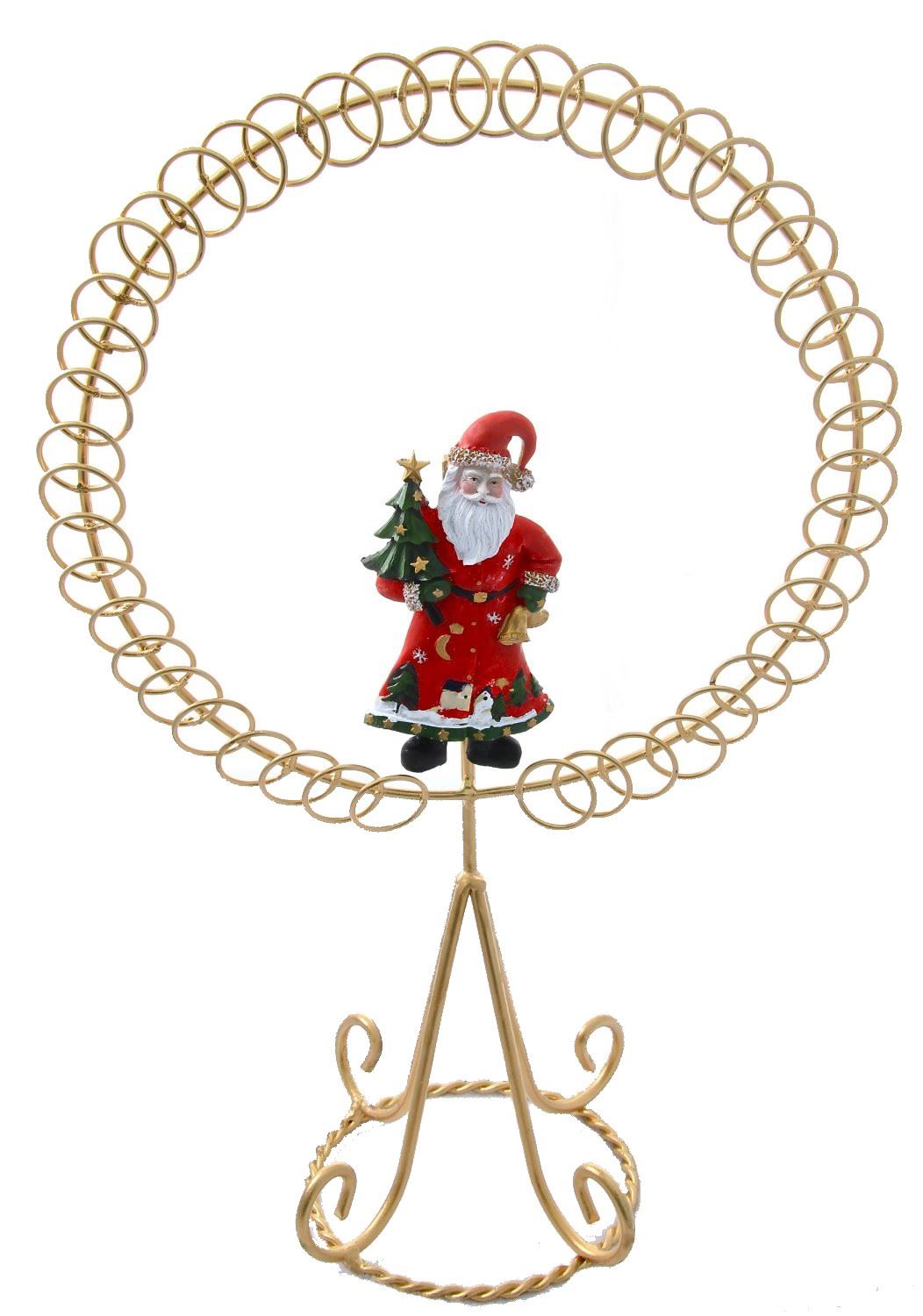 *46cm Metal Circle Christmas 45 Cards Card Holder Stand Display Home