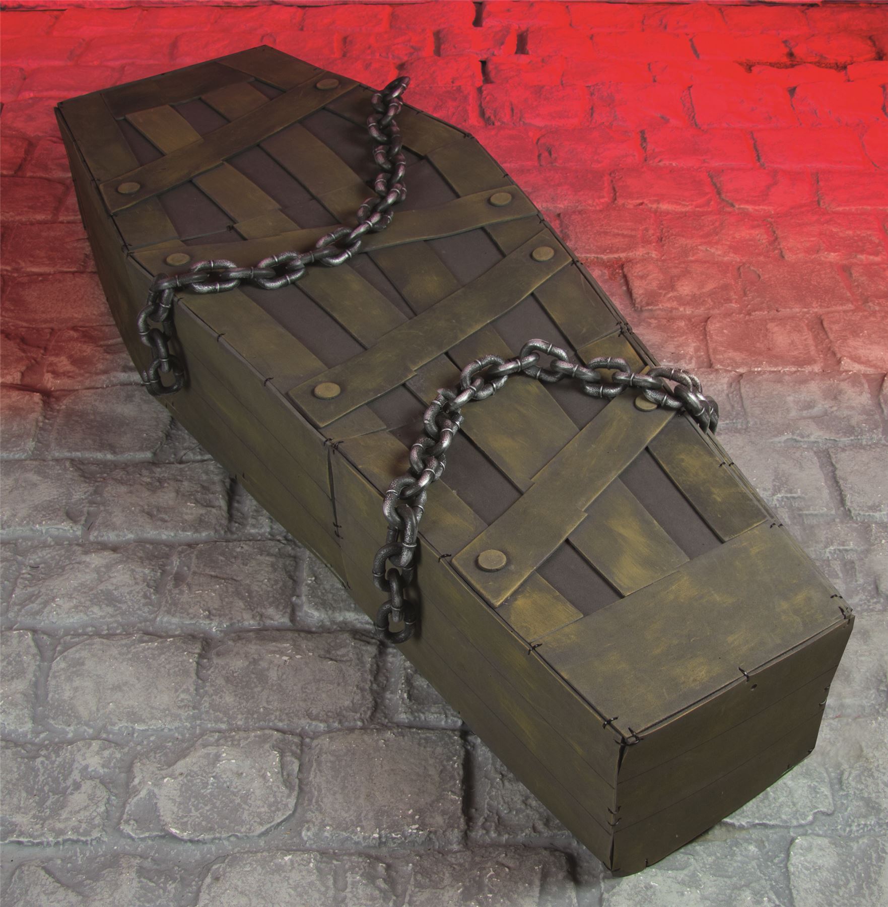 53ft halloween chained shaking coffin decoration zombie graveyard prop sound
