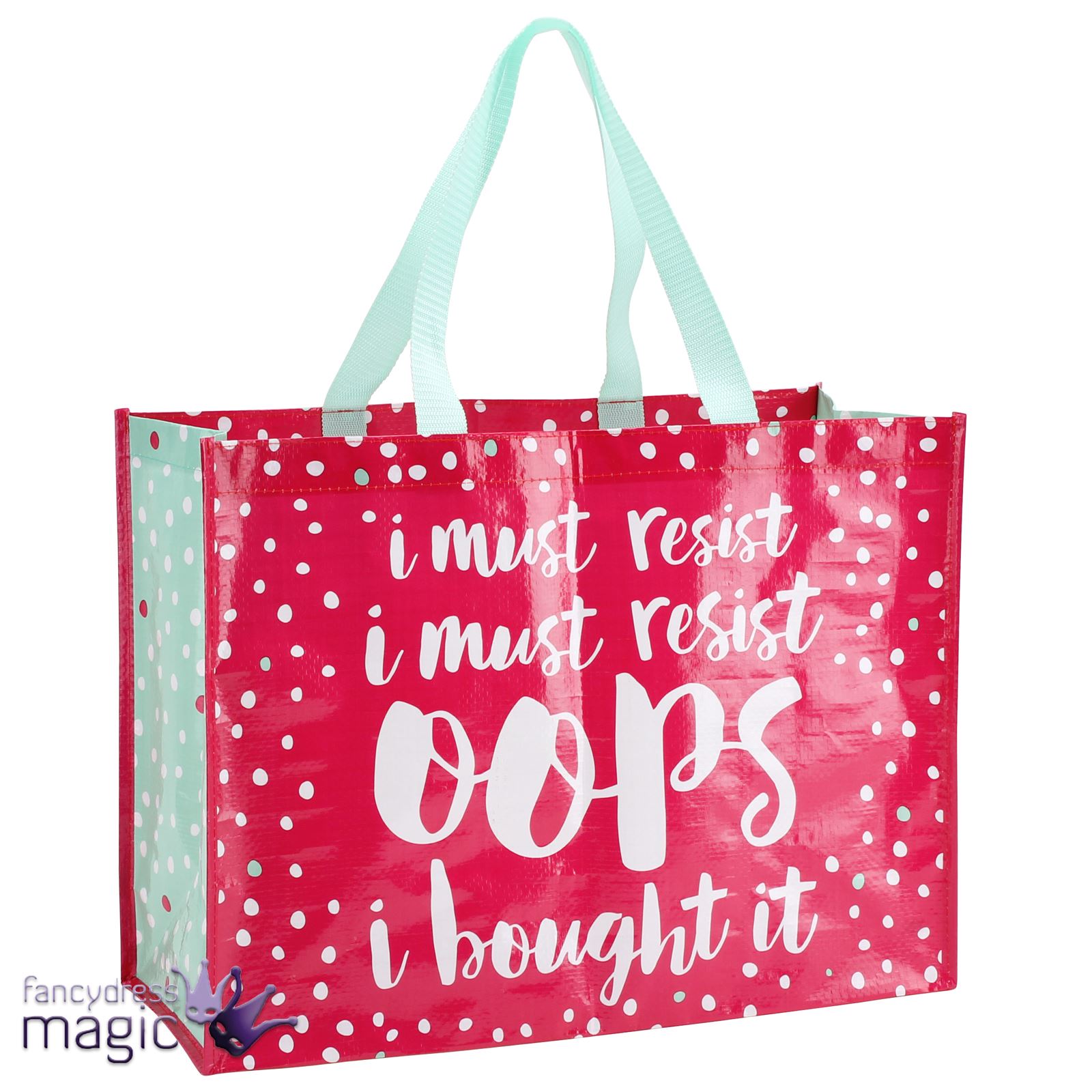 Oh So Pretty Large Laundry Shopping Grocery Reusable Green Funny Bag 