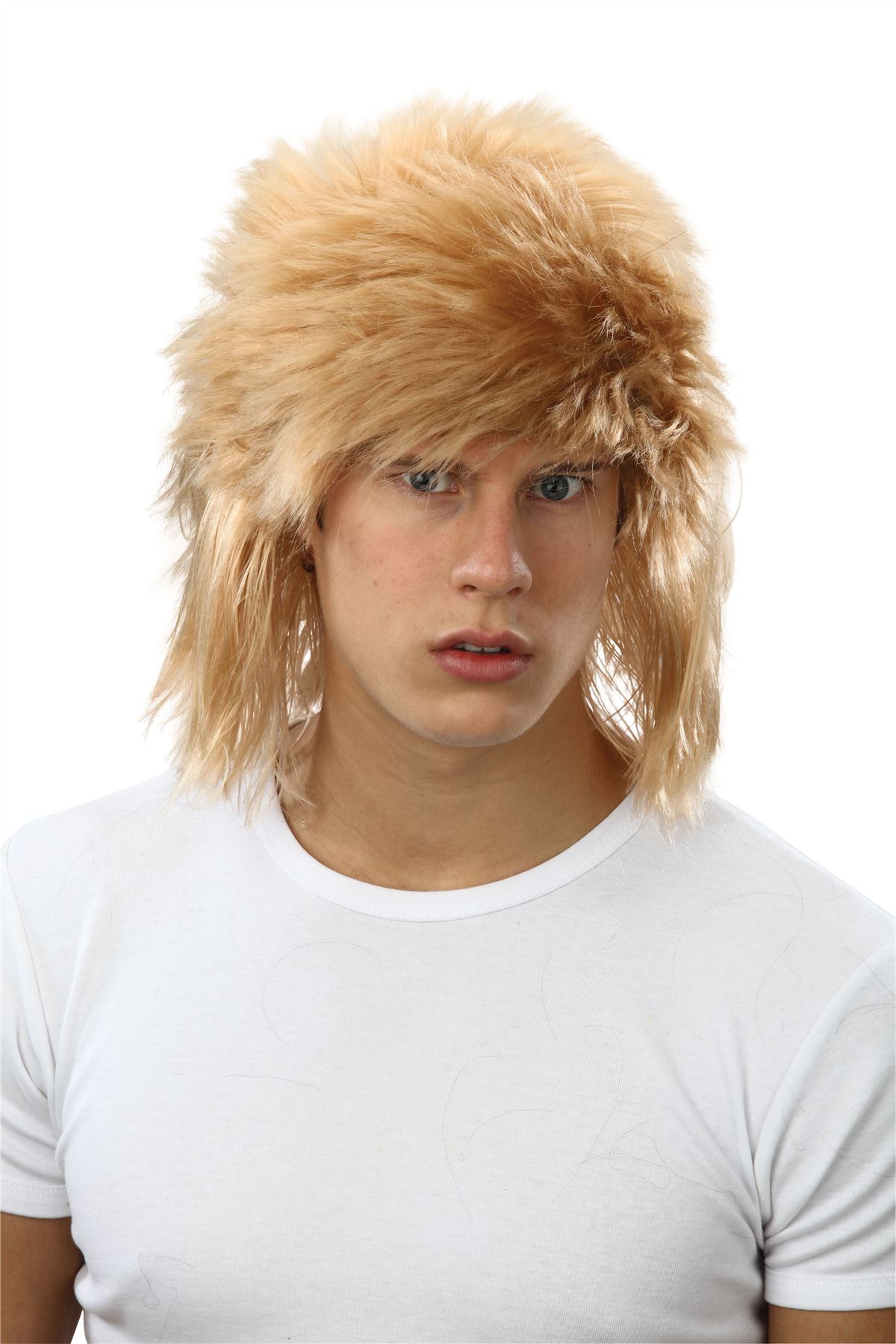 80s Mens Adult Shaggy Jon Bon Jovi Punk Rock Star Mullet Fancy Dress