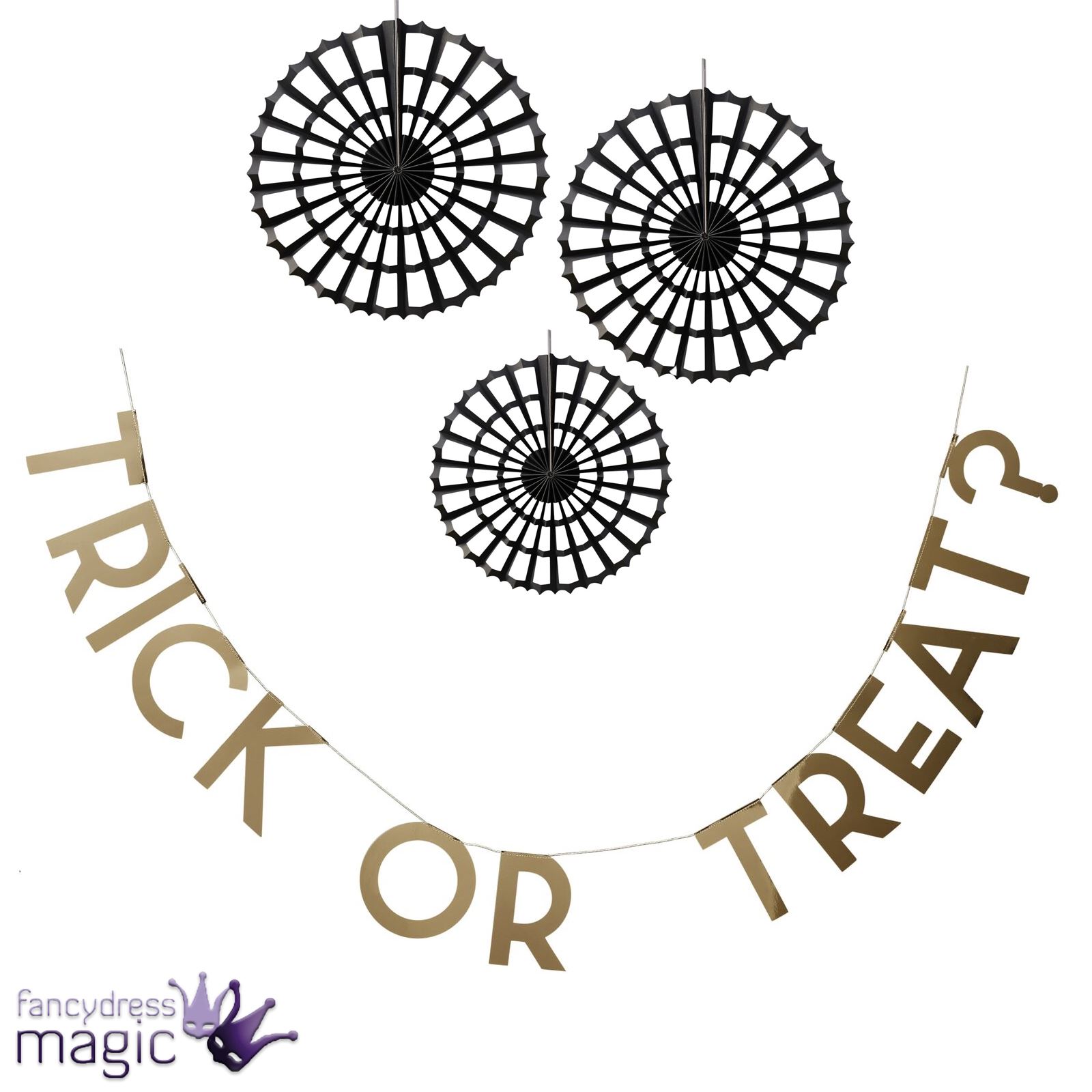 Ginger Ray Trick Treat Halloween Party Partyware Bunting Napkins Set