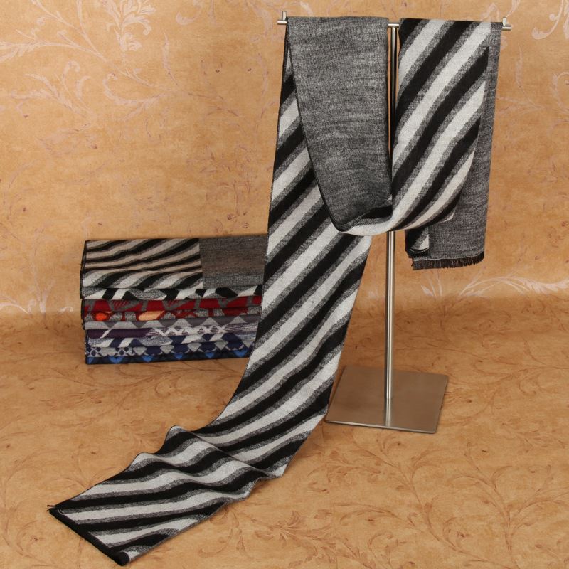 Men Gents Silk Scarf Warm Long Lightweight Neck Warmer Soft Wrap Shawl