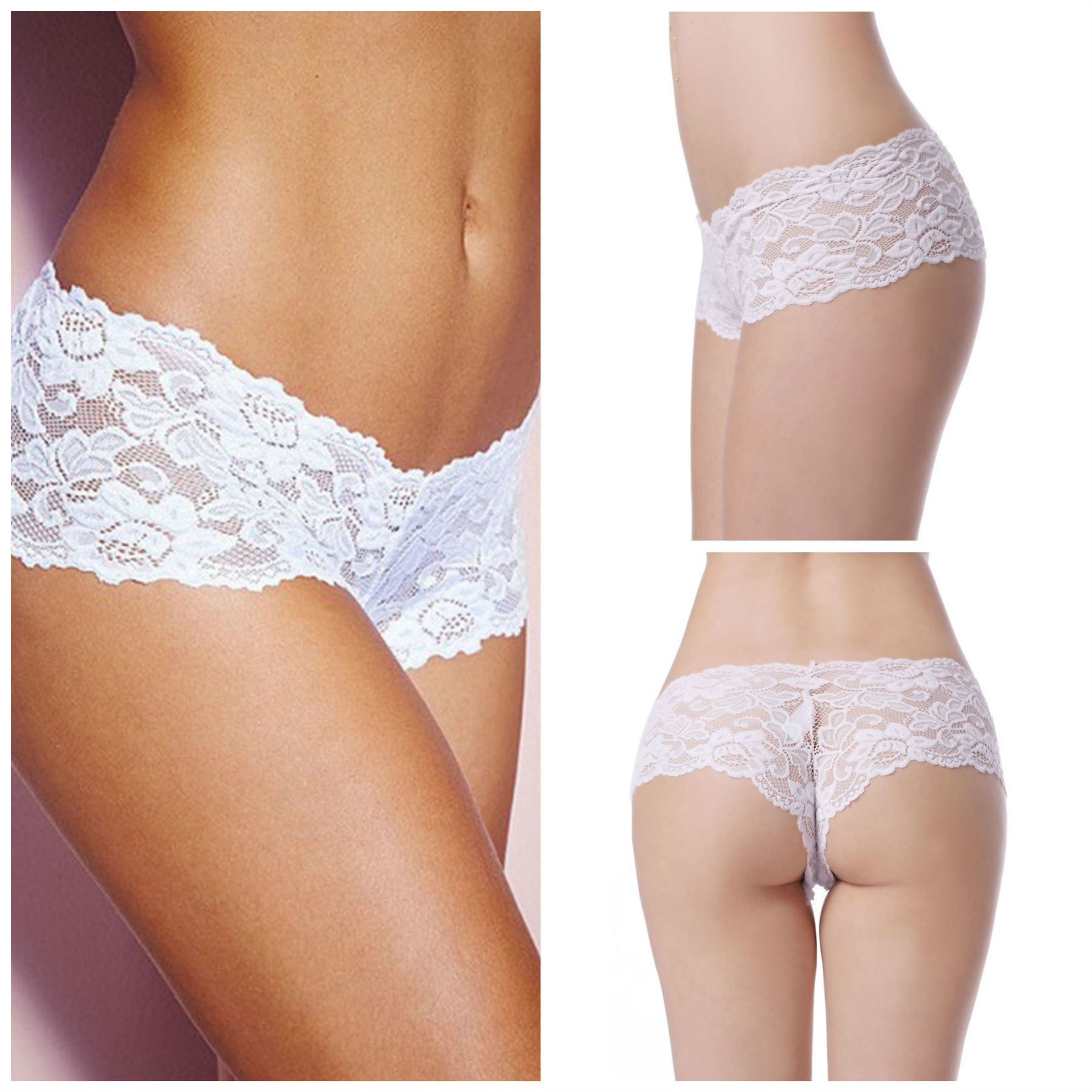 Womens SEXY "PLUS SIZE" LACE Shorts Boyleg Underwear Panties Undies