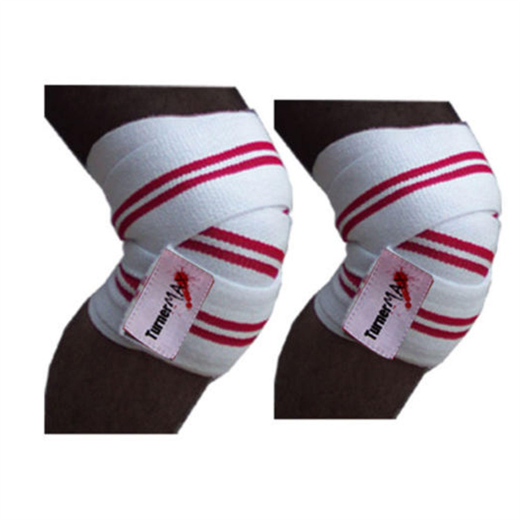 TurnerMAX Knee Wraps Weight Lifting Body Building Gym Training Support