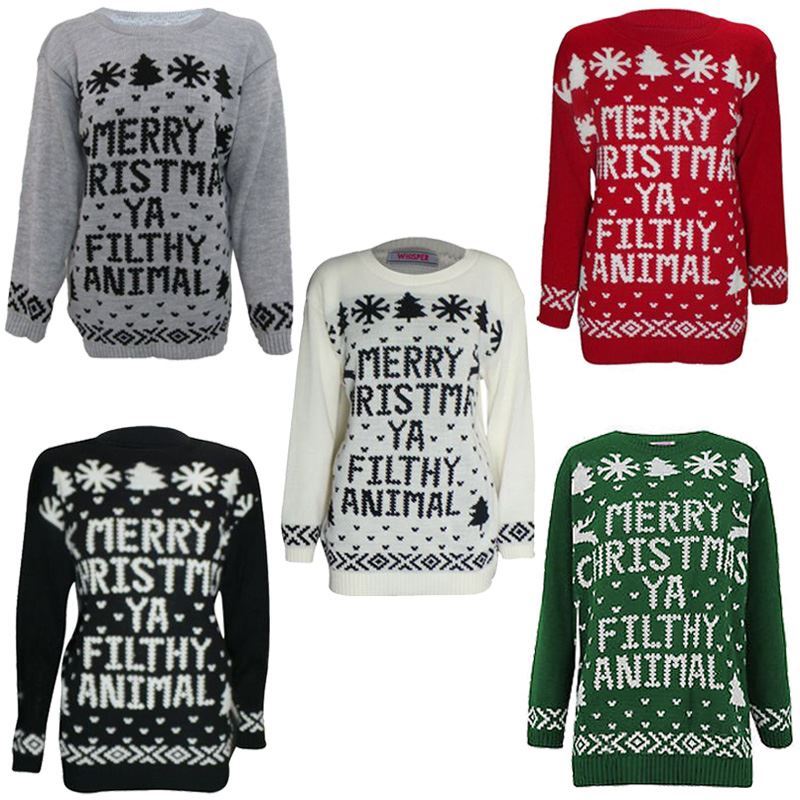MENS LADIES MERRY XMAS CHRISTMAS U FILTHY ANIMAL FAIRISLE WINTER