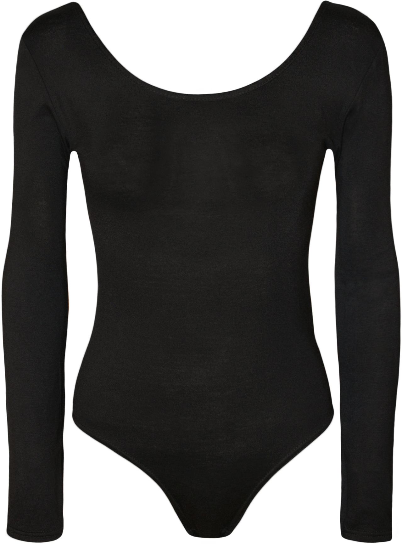Womens Ladies Bardot Wet Look Long Sleeve Stretch Leotard Bodysuit Top