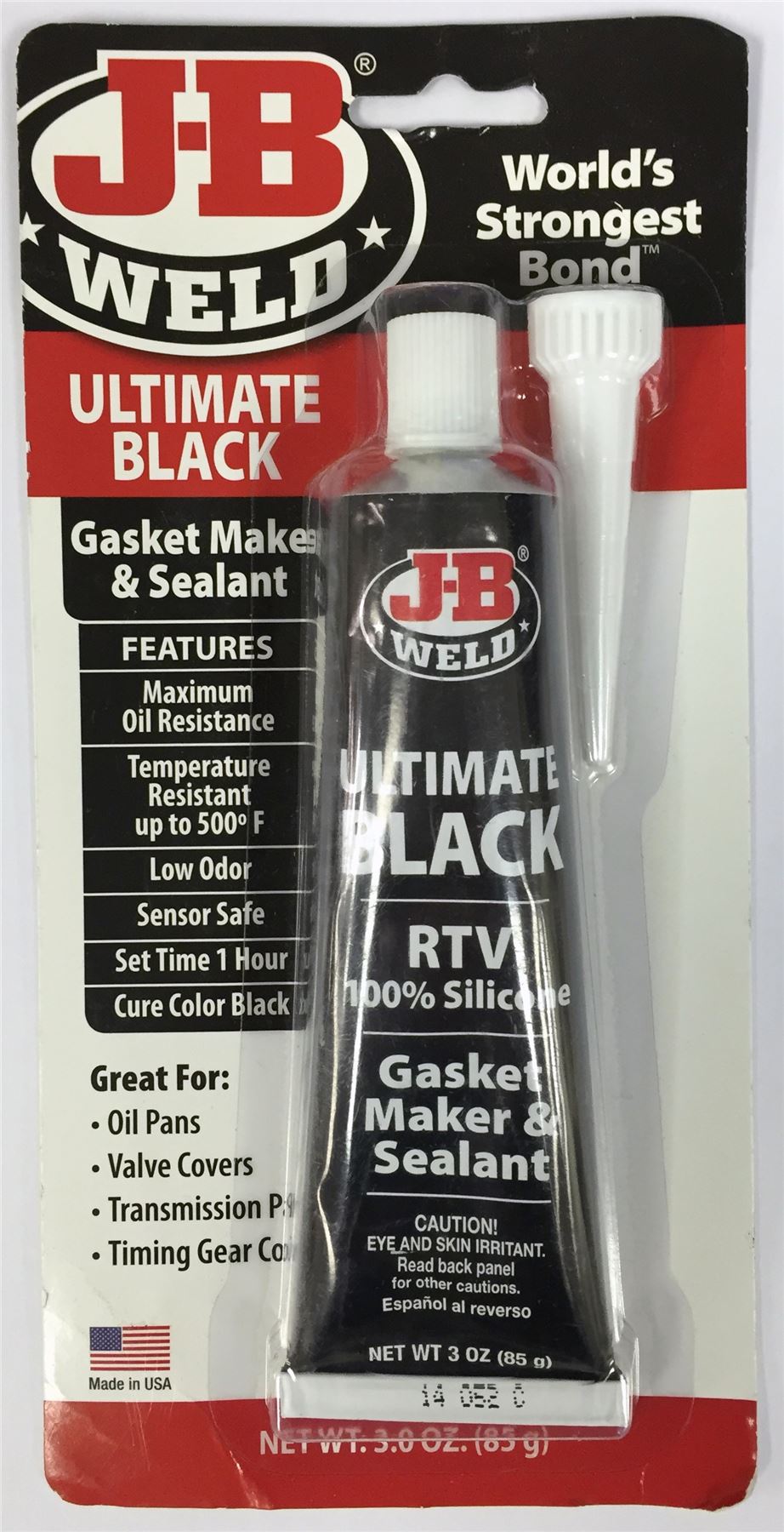 JB Weld Ultimate Black RTV 100 Silicone Gasket Maker & Sealant 85g