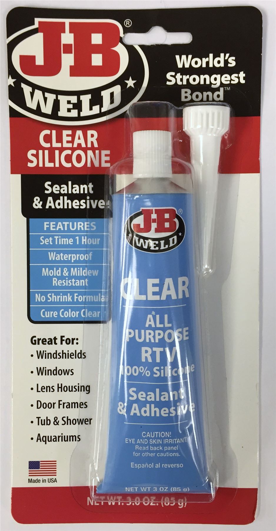 JB Weld Clear RTV All Purpose Silicone Sealant & Adhesive 85g (31310