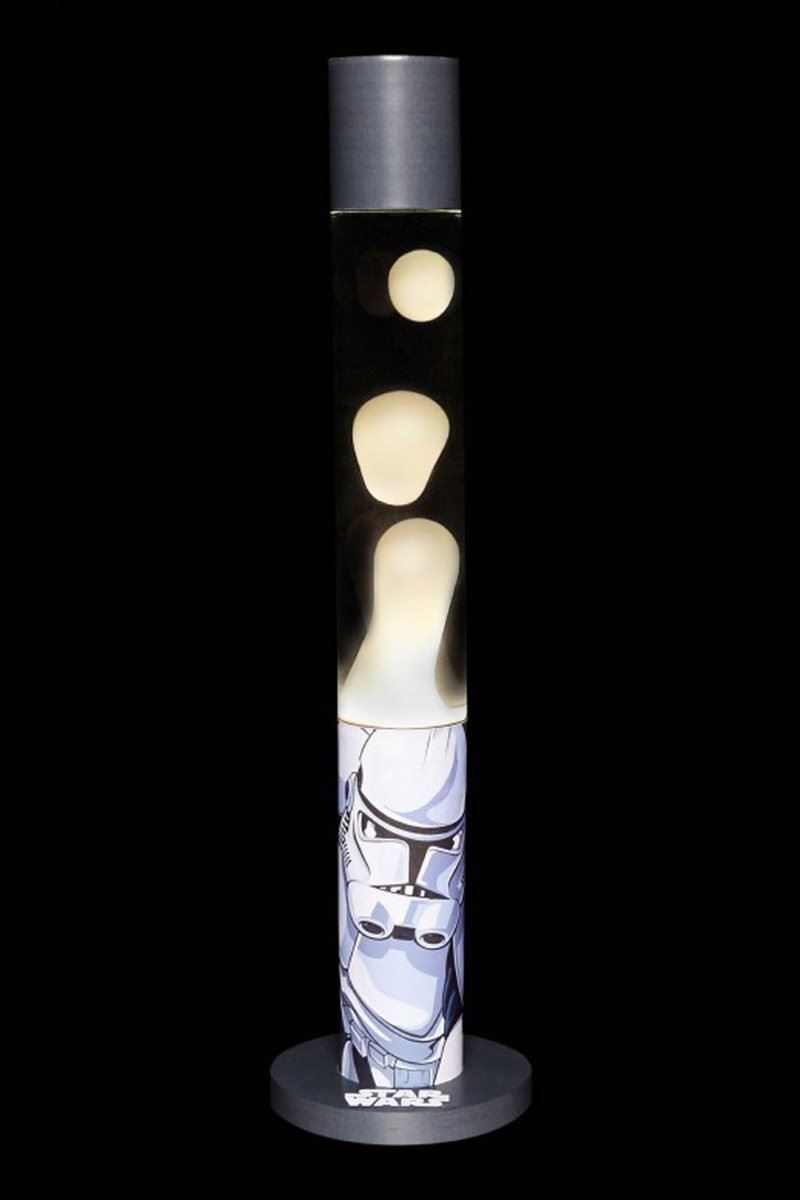 Star Wars Clone Trooper Lava Lamp Official Merch White Wax Metal Base UK Plug