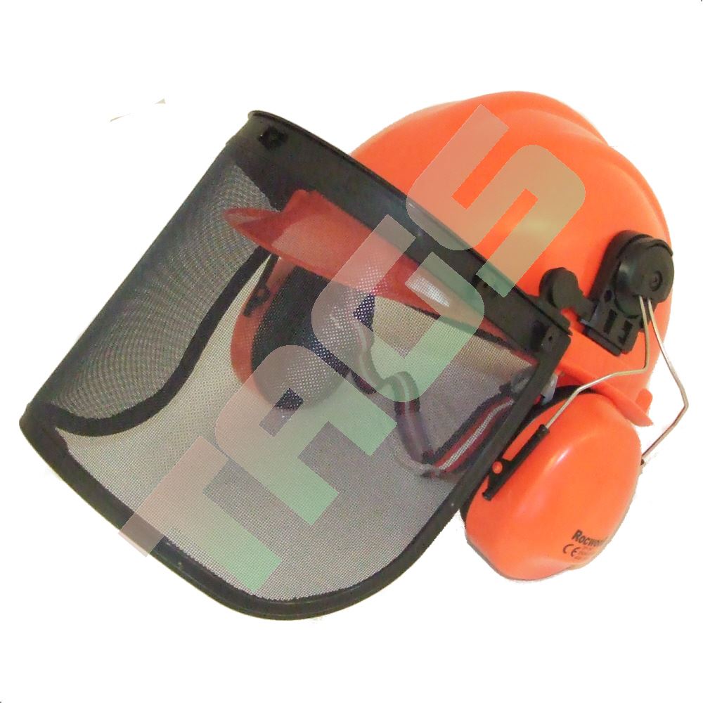 Chainsaw Safety Forestry Helmet Hard Hat, Comfort, Large Metal Visor