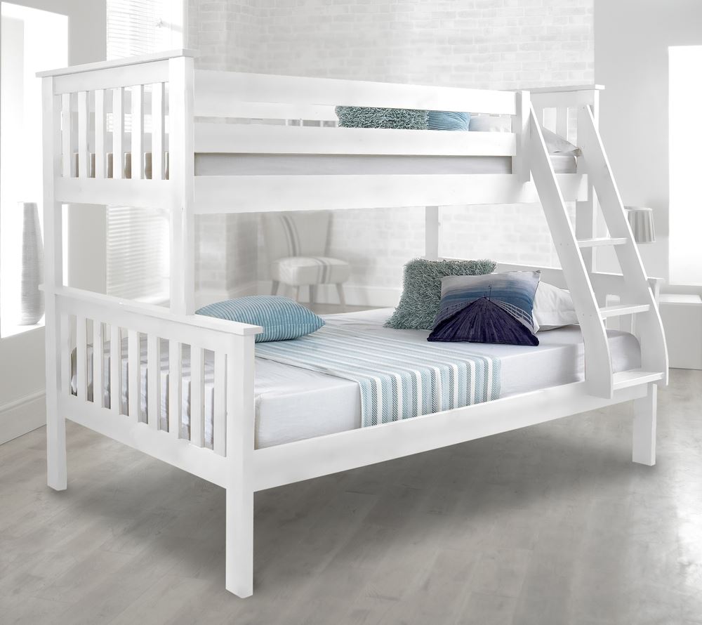 Happy Beds Atlantis Solid Wood Triple Sleeper Bunk Bed 3ft / 4ft 2x