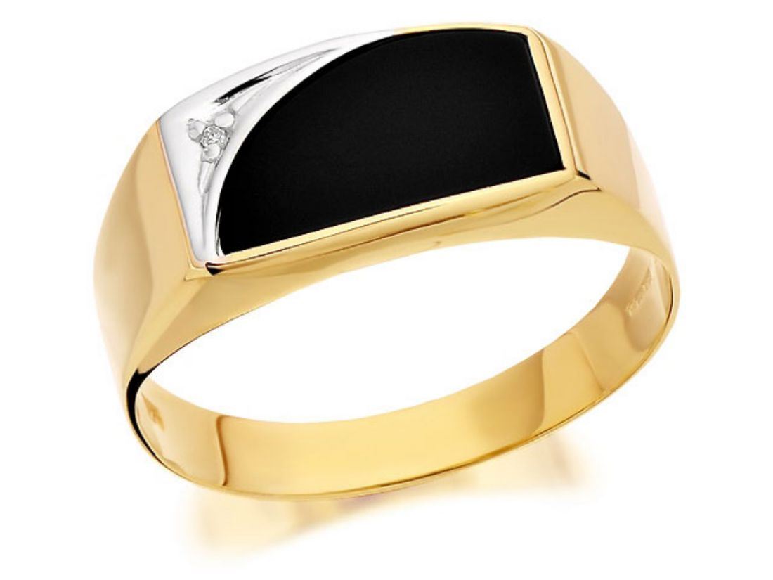 Lemans Onyx Yellow Gold Ring Lemans Onyx Yellow Gold Ring