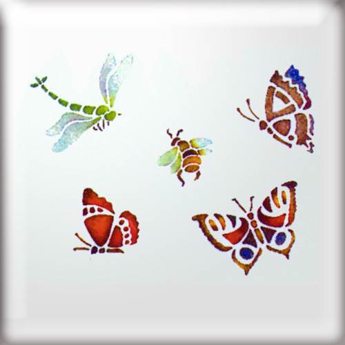Bee & Bugs Stencil butterfly stencils and dragonfly reusable stencil eBay