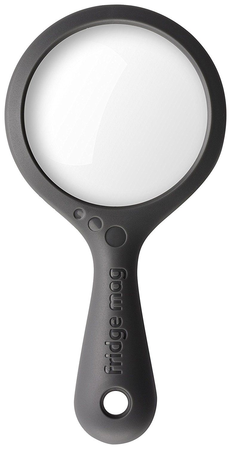 New Soda Fridge Mag Magnifying Glass Grey Red Green eBay