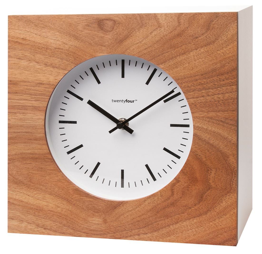 Qubo Wall Clock Wood Finish Key Box Storage Holder eBay