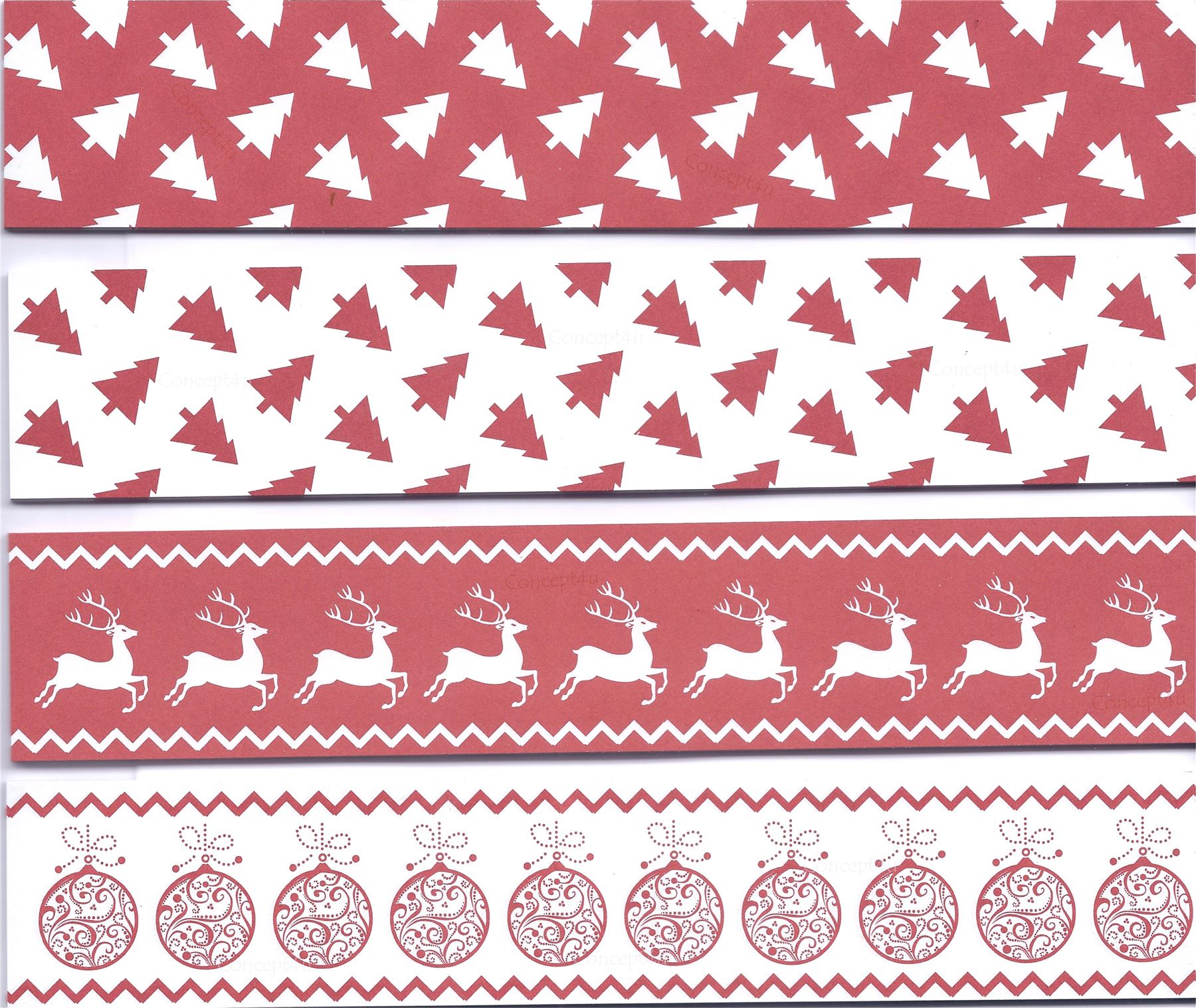 120 Cute Traditional Christmas Xmas Make Your Own Paper Chain Tree