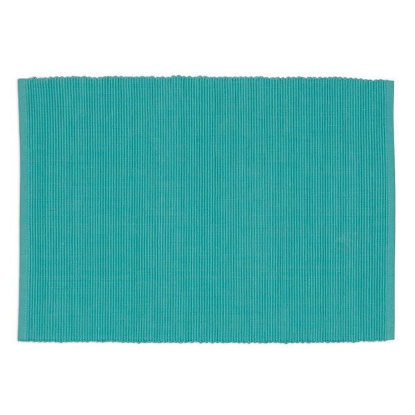 4 Teal Ribbed Cotton Dinning Table Placemats Mat Party Decoration