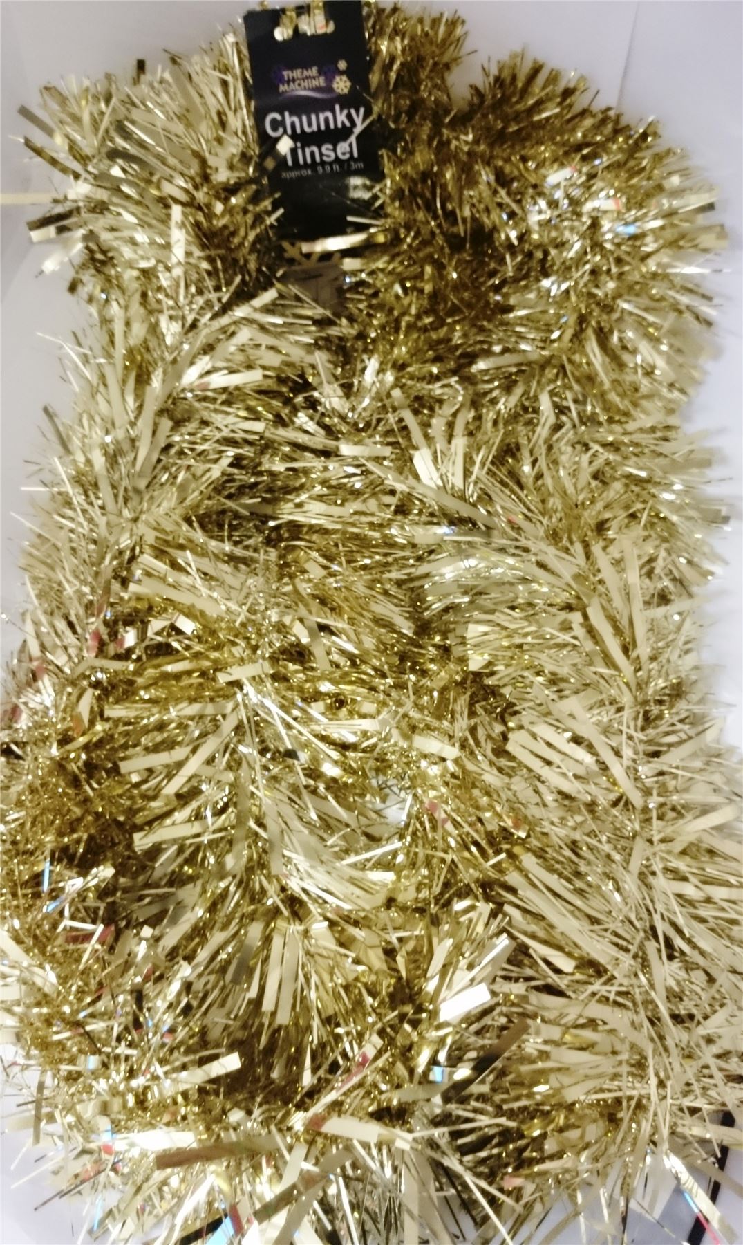 3m Deluxe Chunky Wide Thick Shiny Tinsel Garland Christmas Tree Room