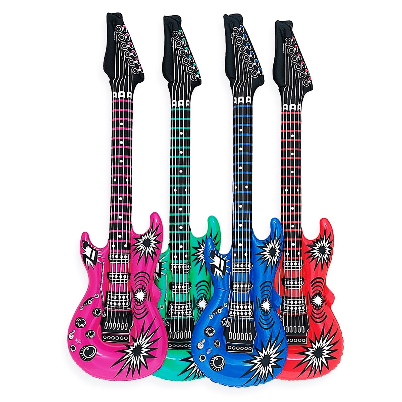 Inflatable Guitars Rock Roll Air Party Fancy Dress Birthday Pop Disco