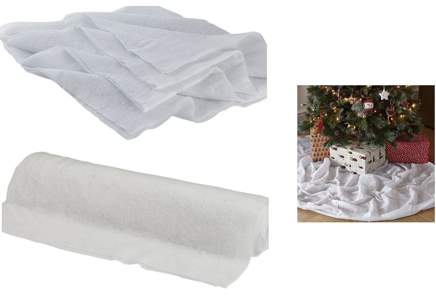 Glitter Snow Blanket 90cm x 240cm Tree Christmas Decoration Xmas