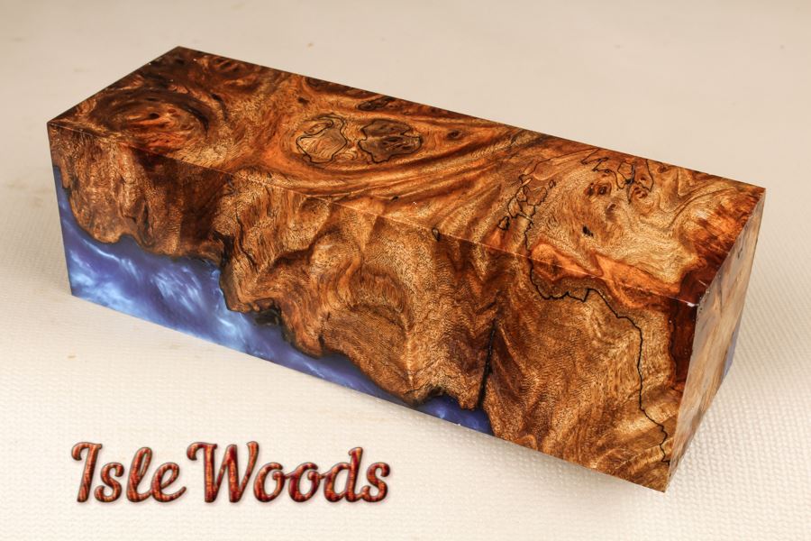 Premium Grade Thailand Rosewood Burl Acrylic Hybrid Wood Turning Blank