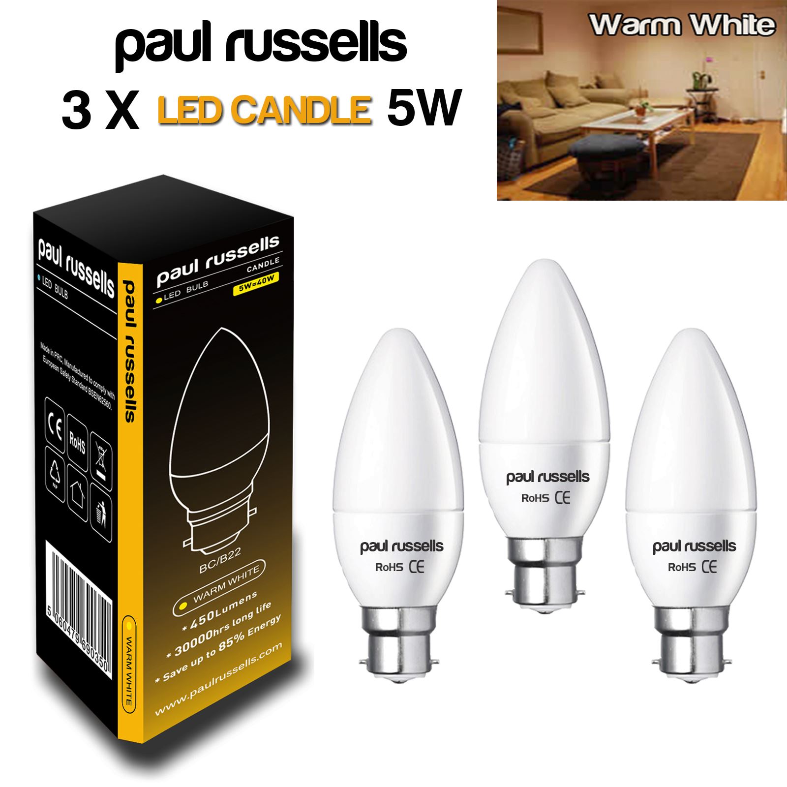 1 3 5 10 x E14 B22 E27 3W 5W 7W 12W LED GLS Candle Globe Bulbs Light BC