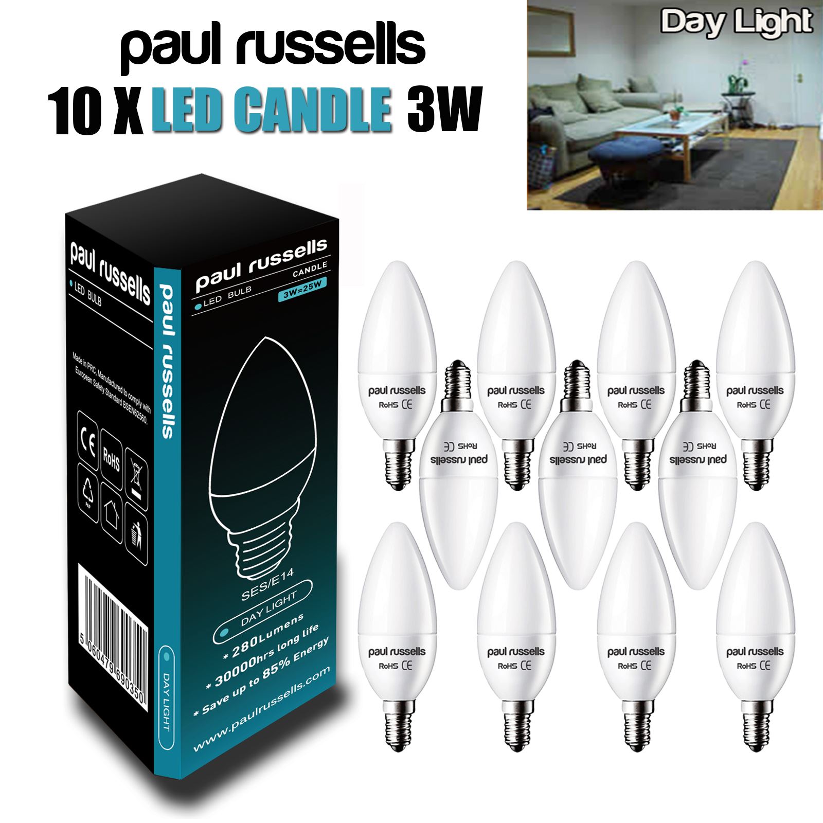 1 3 5 10 x E14 B22 E27 3W 5W 7W 12W LED GLS Candle Globe Bulbs Light BC