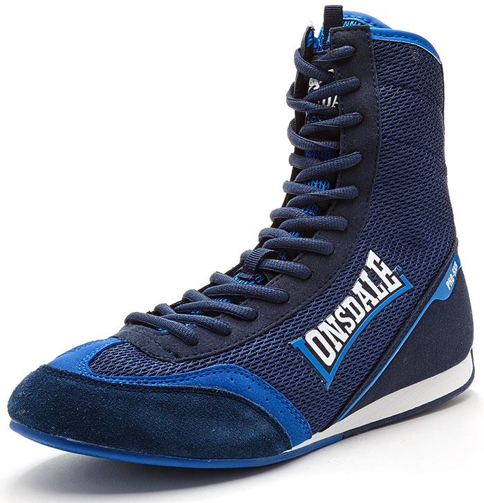 Lonsdale Mitchum Boxing Boots in Blue & Red LMA442 eBay