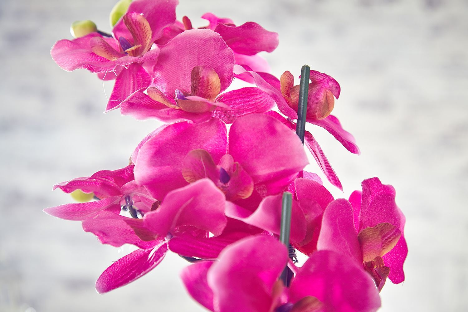 Artificial Orchid Flowers Plants in Pot Home Decor Garden Fuchsia, Pink & White eBay