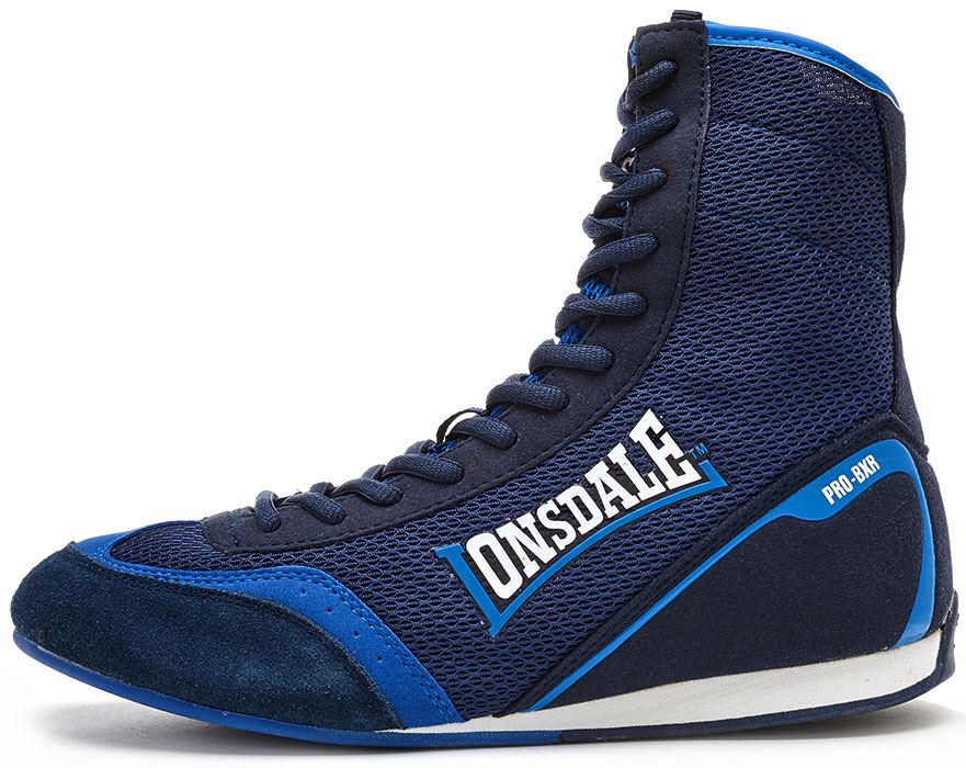 Lonsdale Mitchum Boxing Boots in Blue & Red LMA442 eBay