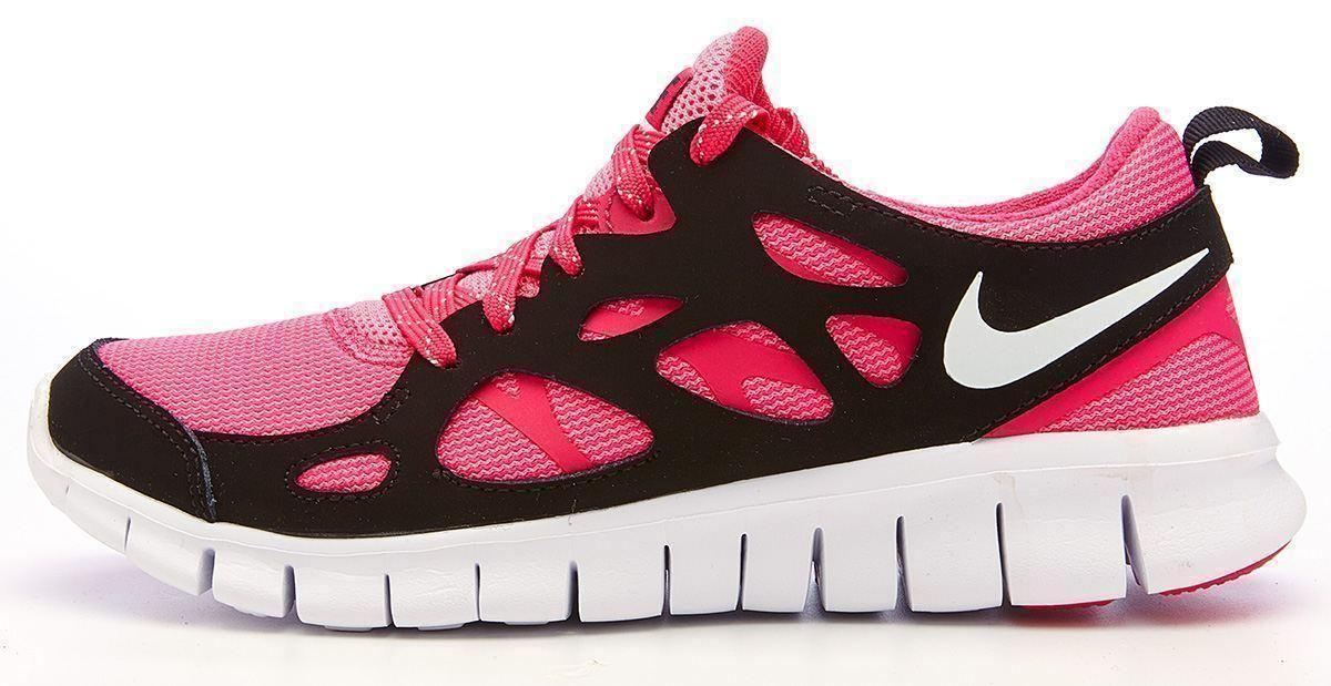nike free run 2 black ember pink women's running shoe