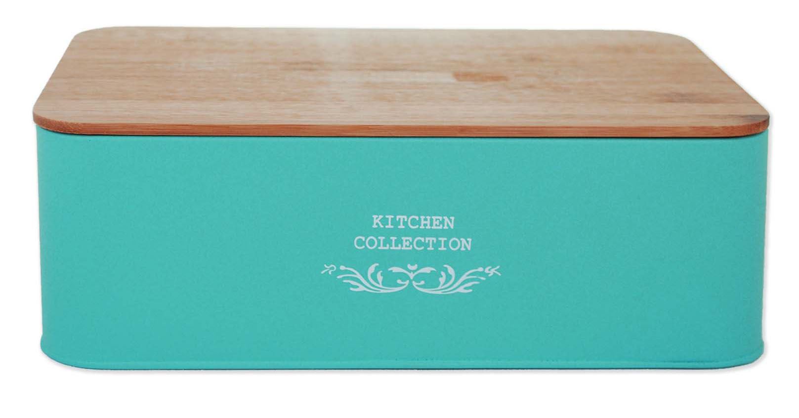 Bread Holder Bin Box Vintage Design Home Kitchen Storage Container Metal & Wood eBay