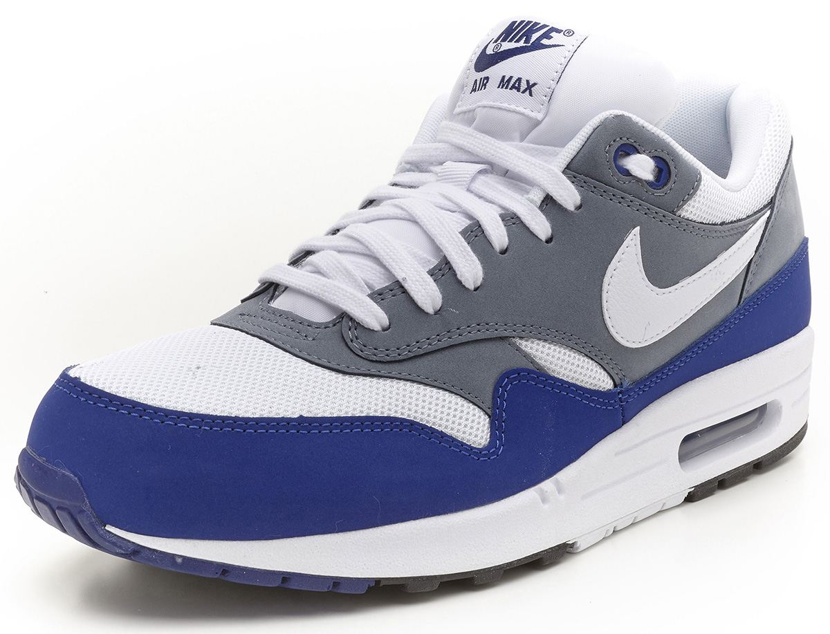 nike air max 1 white grey blue