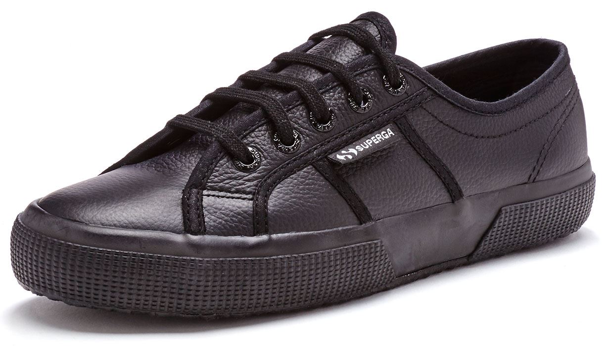 superga 2750 black leather