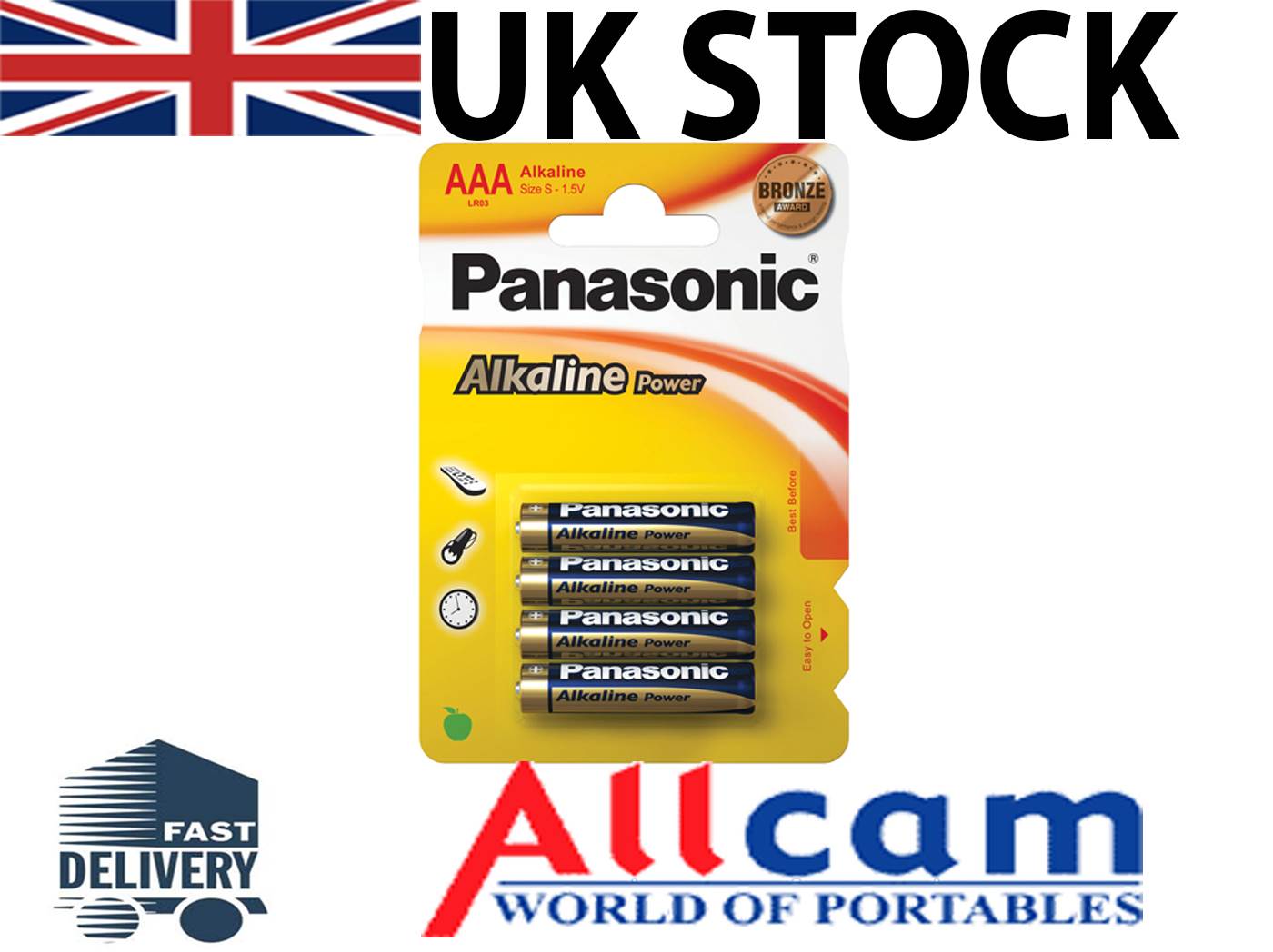 Panasonic alkaline batteries LR01, AA, AAA, LR6, LR20, LR44, CR12A