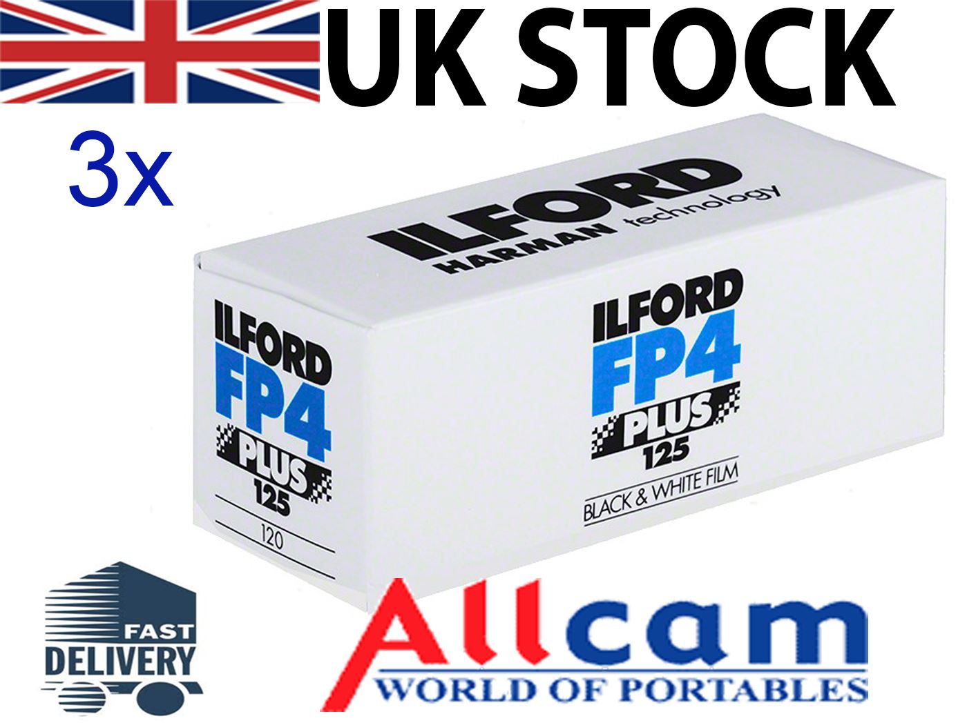 Ilford Delta, HP5, FP4, Pan F, XP2 Professional B&W 135 120 4x5 Film