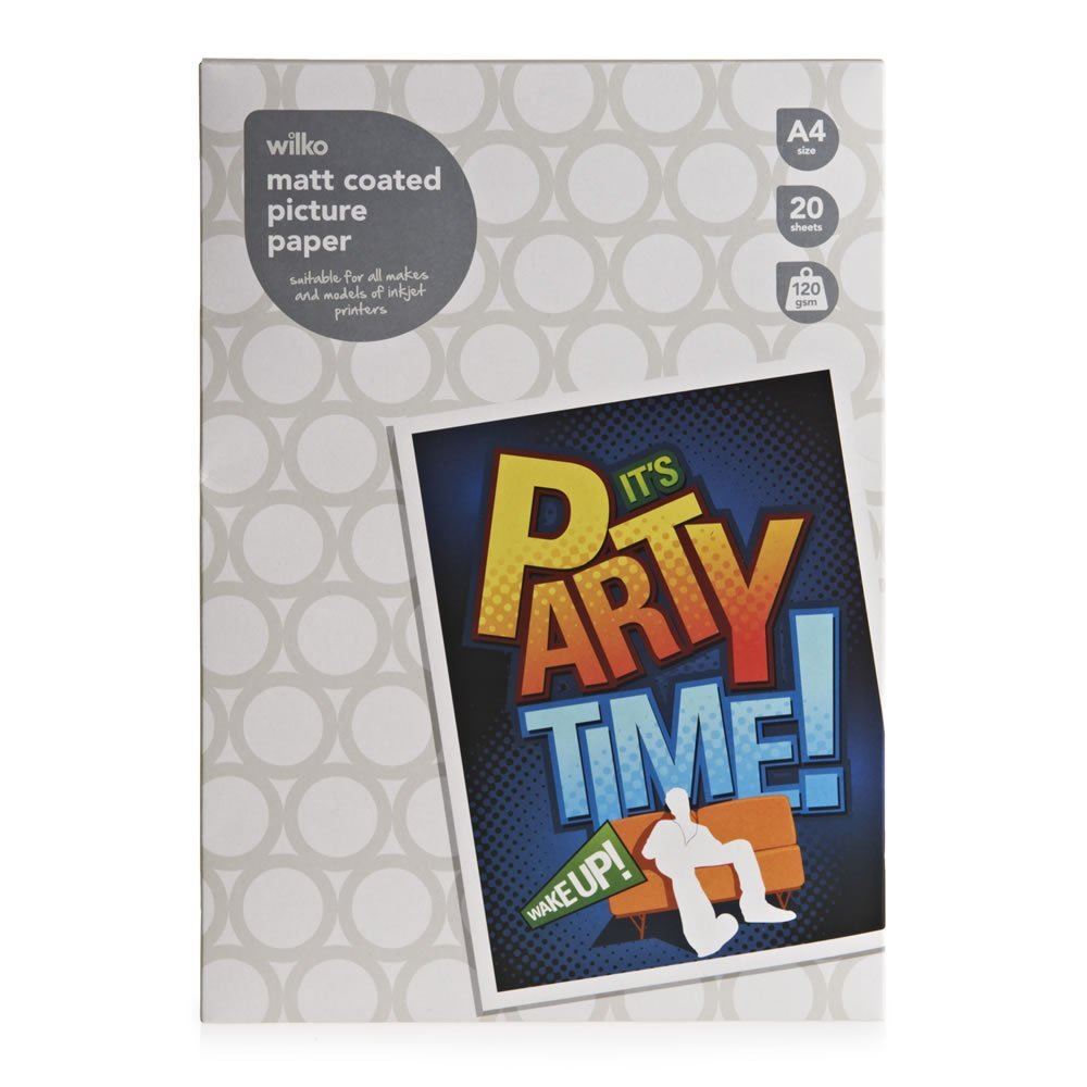 Wilko Photo Paper 120gsm 170gsm 250gsm A4 6x4 Glossy or Matte for