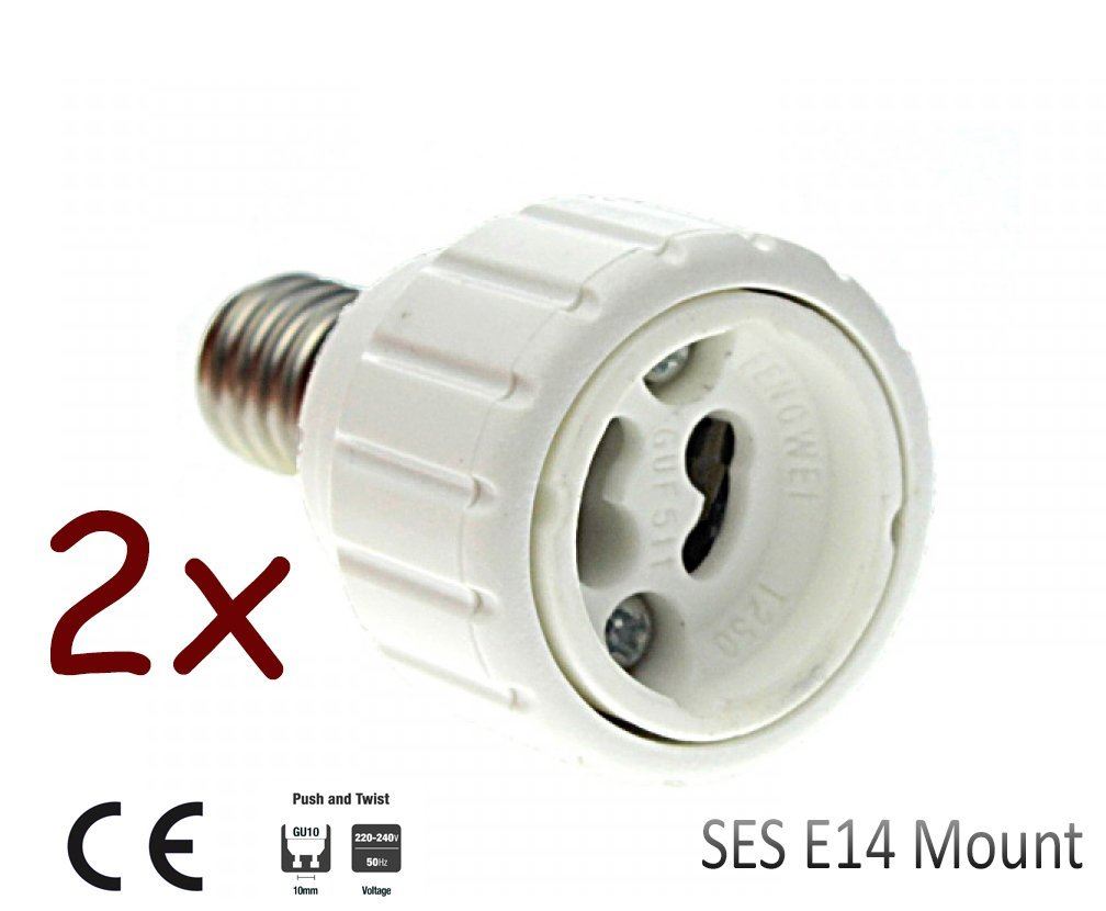 Allcam E14 Small Screw & B22 To GU10 (2 Pin) GU10 Socket