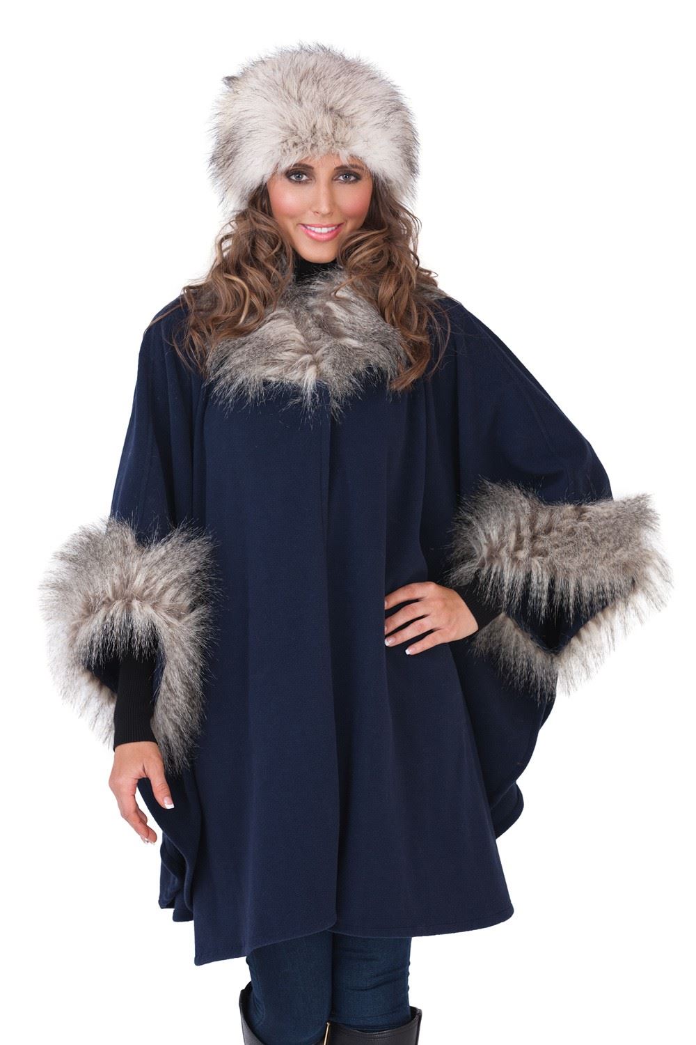 white fur trim cardigan