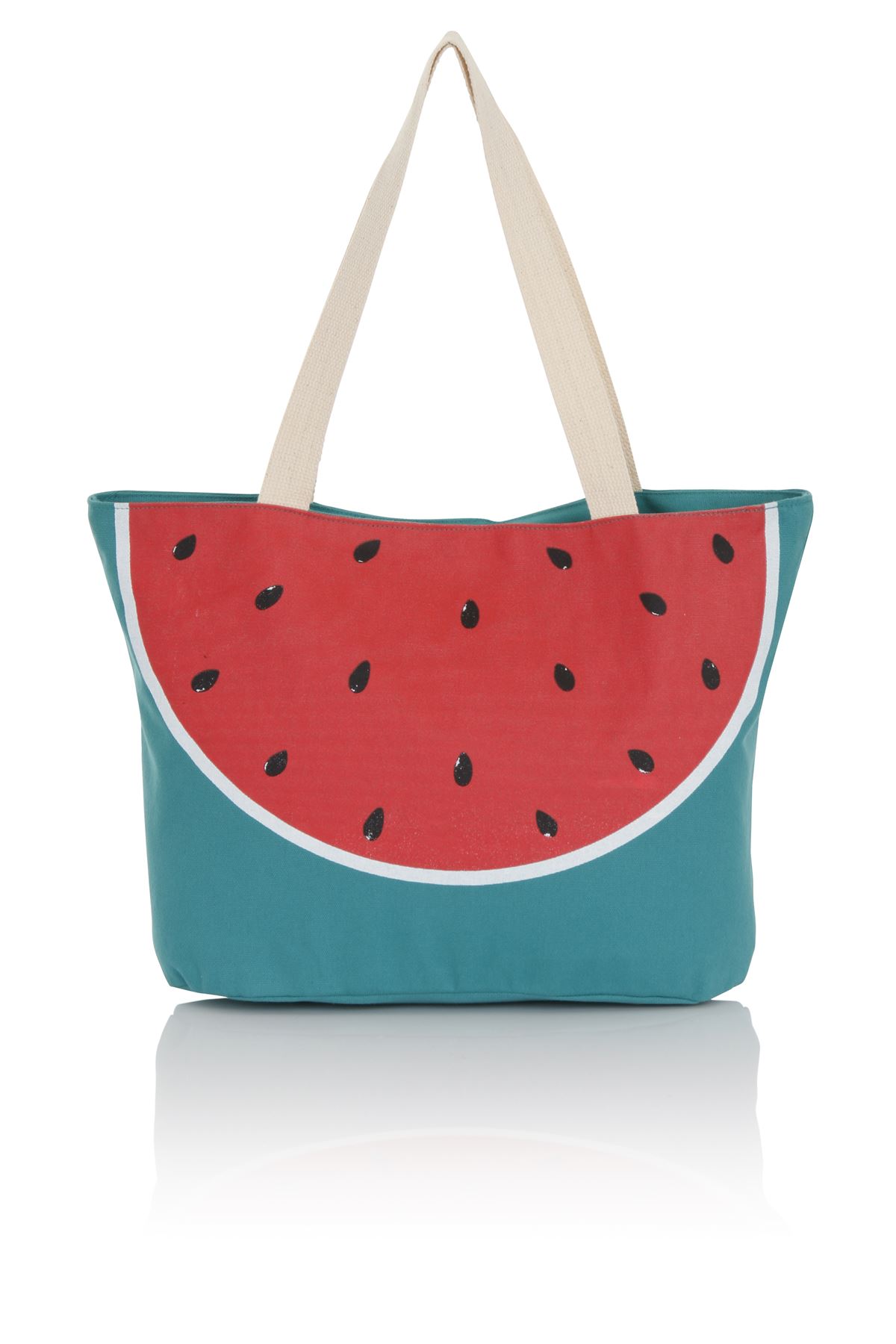 Womens South Beach Quirky Canvas Shoulder Bag Holiday Tote Shopping