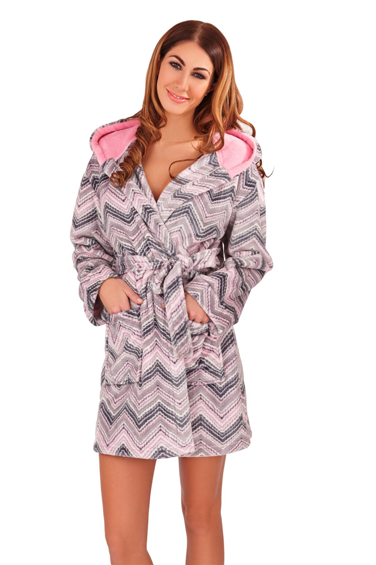 Ladies Women Soft Fleece Pyjama Dressing Gown Wedding Gift Bath Robe