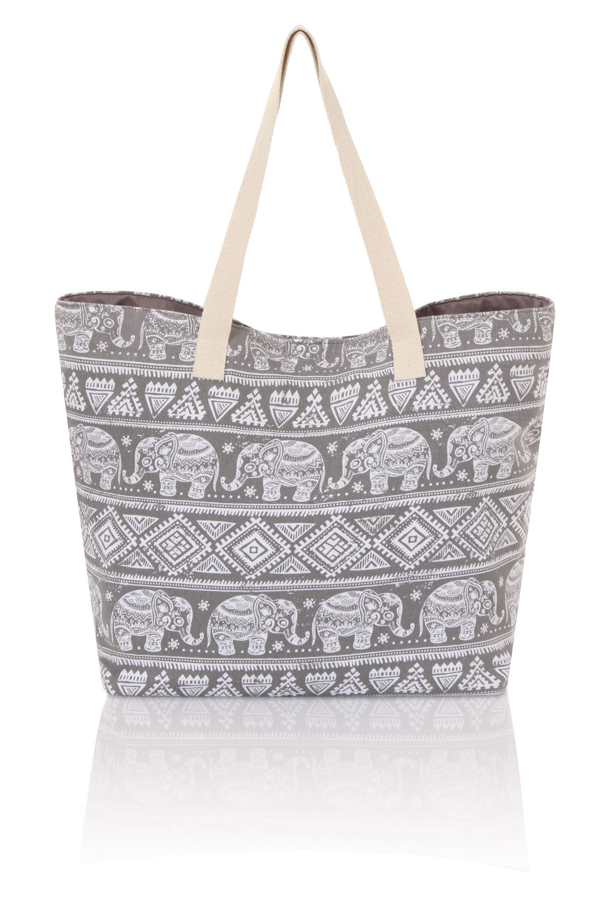 Womens South Beach Quirky Canvas Shoulder Bag Holiday Tote Shopping