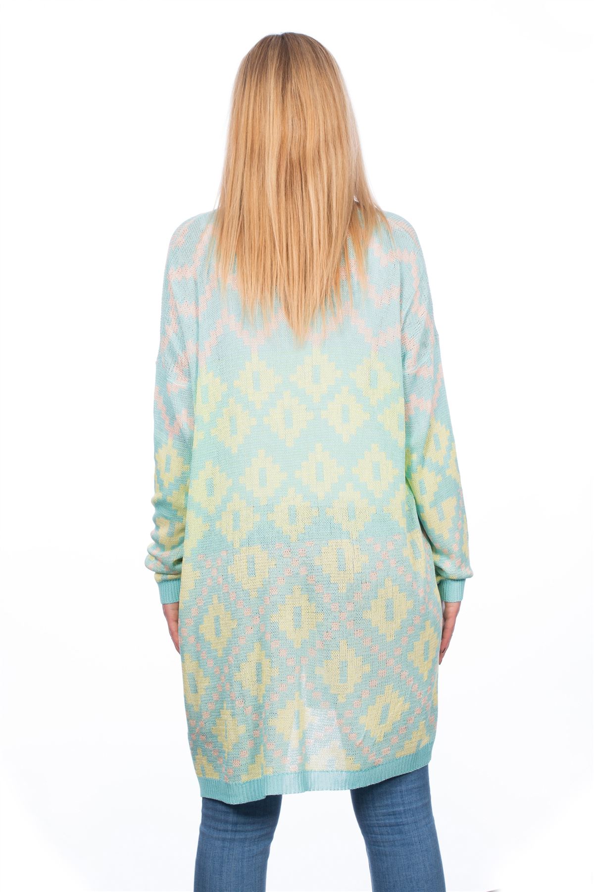 Ladies Womens Summer Waterfall Draped Long Sleeve Evening Cardigan