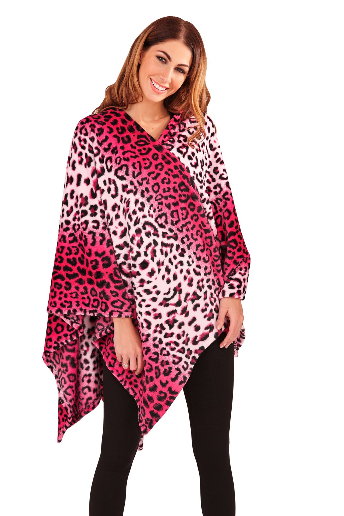 Ladies Evening Autumn Winter Warm Soft Snug Fleece Blanket Wrap Cape