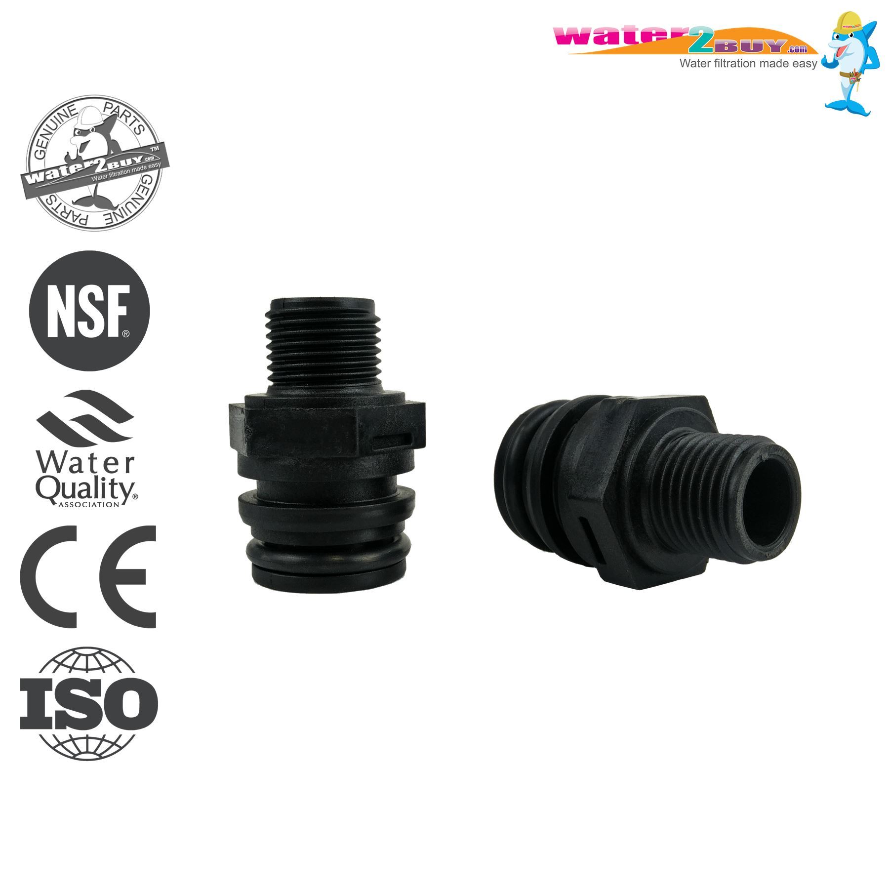 Plumbing Fittings Standard 1/2” (15mm) For Water Softeners By Water2buy