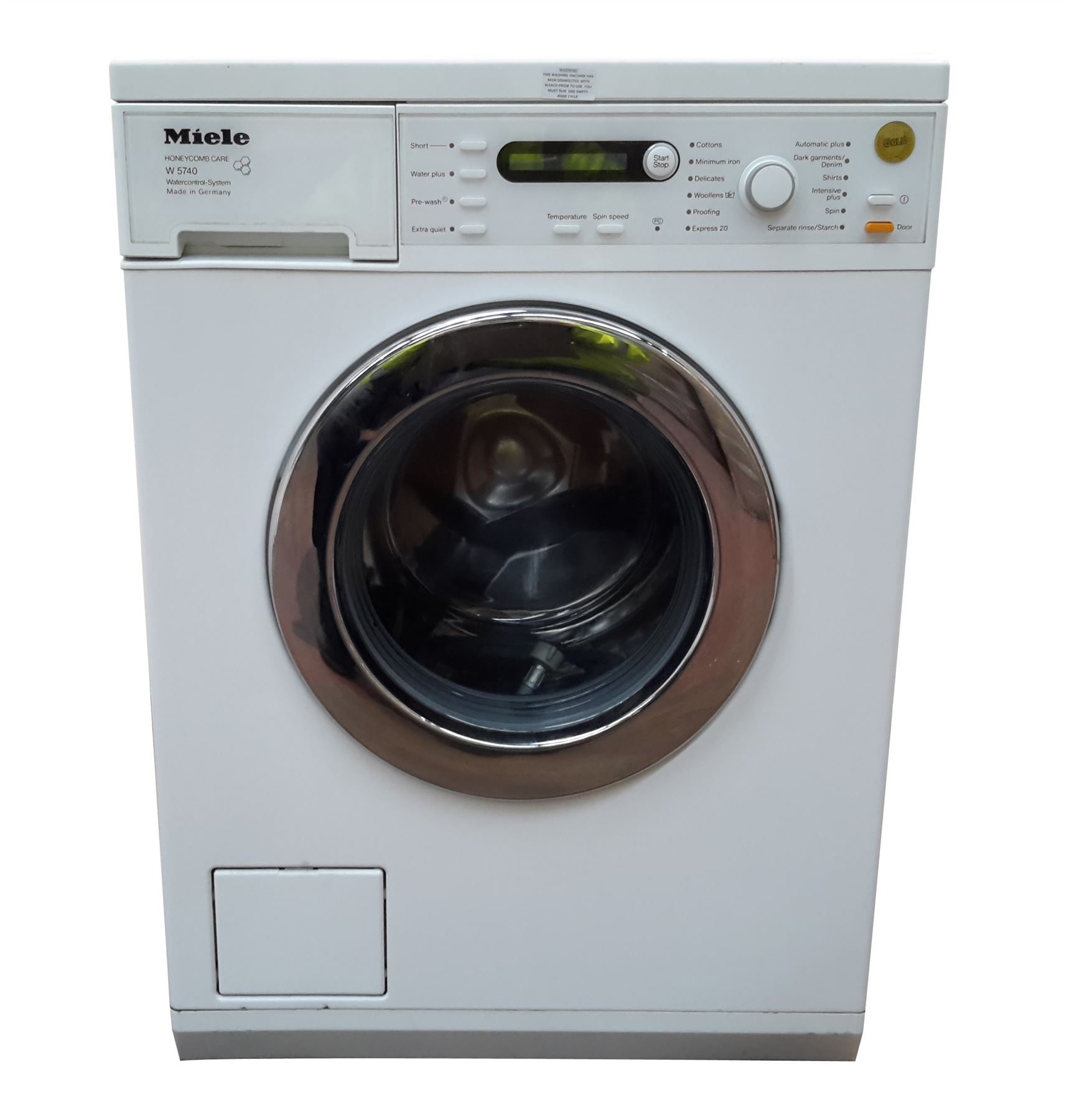Miele W5740 Freestanding 7kg capacity washing machine, Polar White G